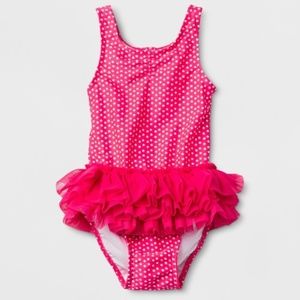 Cat & Jack Polka Dot One Piece Swimsuit